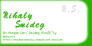 mihaly smideg business card